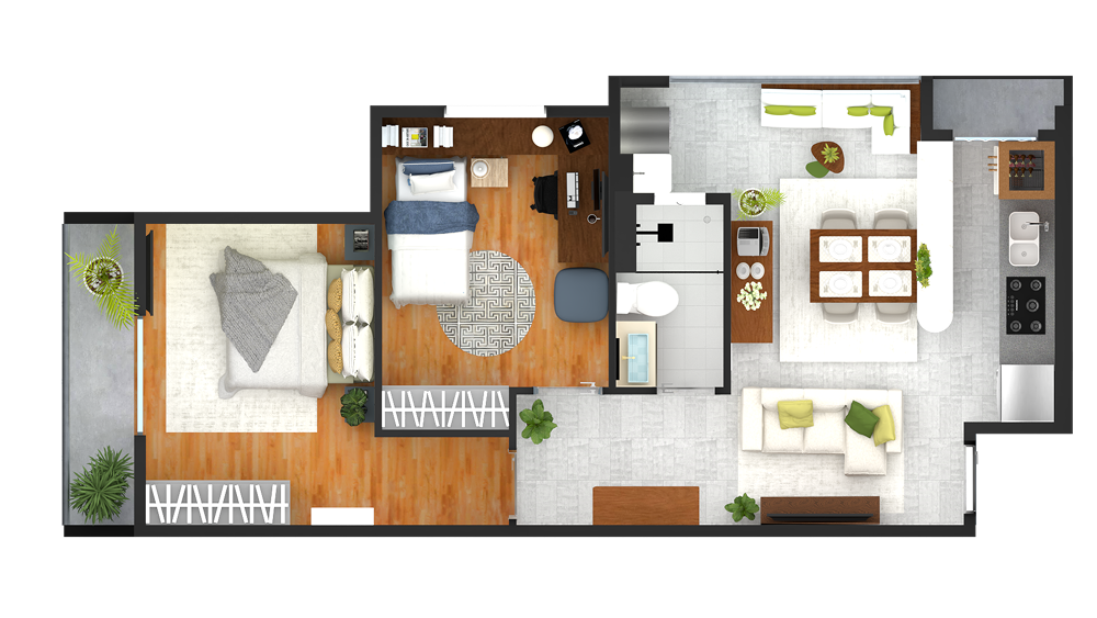 Planta Unidade 1 - Opção 2